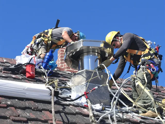Protective chimney cap installed by Palm Harbor Chimney Sweep in Palm Harbor, FL