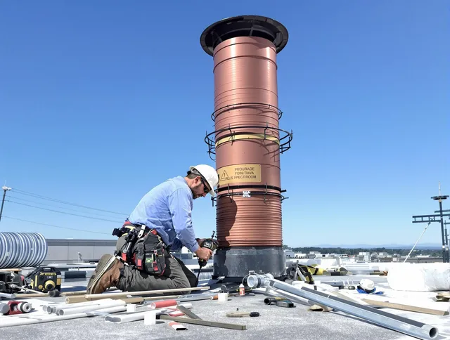Installed chimney liner by Palm Harbor Chimney Sweep in Palm Harbor, FL