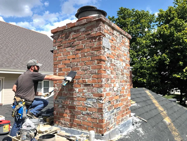 Completed chimney rebuild by Palm Harbor Chimney Sweep in Palm Harbor, FL