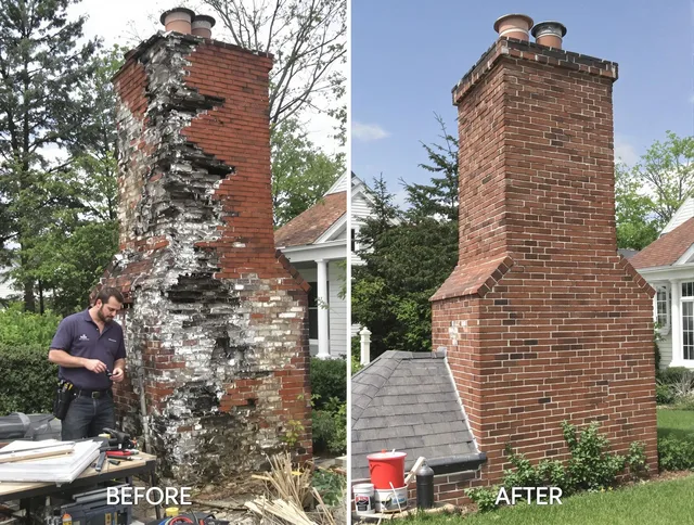 Palm Harbor Chimney Sweep performing a full chimney restoration in Palm Harbor, FL