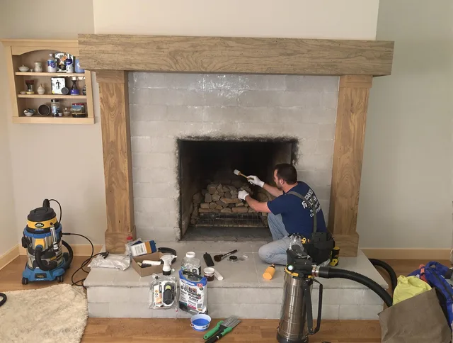 Detailed creosote removal process by Palm Harbor Chimney Sweep in Palm Harbor, FL