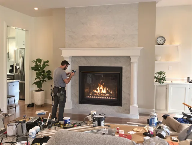 Newly installed fireplace by Palm Harbor Chimney Sweep in Palm Harbor, FL