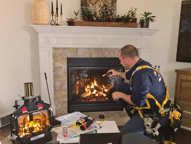 Safety-focused fireplace inspection by Palm Harbor Chimney Sweep in Palm Harbor, FL