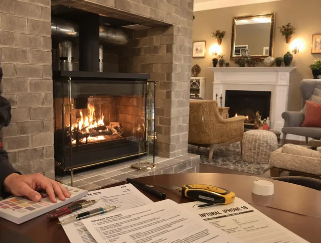 Palm Harbor Chimney Sweep verifying fireplace safety measures in Palm Harbor, FL
