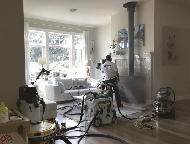 Soot removal service by Palm Harbor Chimney Sweep for a fireplace in Palm Harbor, FL